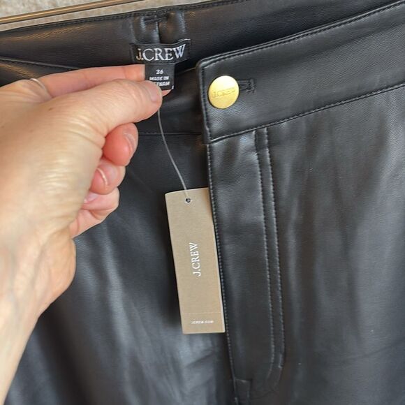 J Crew High-rise bootcut pant in faux leather Womens Size 36 Black‎ - Picture 6 of 13